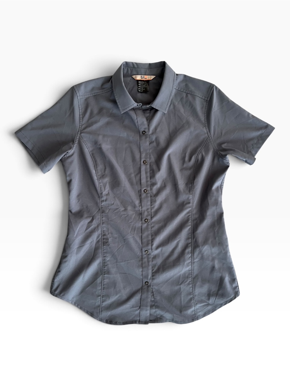 5.11 Tactical Women’s Short-Sleeve Button-Down Shirt in Slate Gray Size Small
